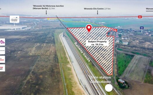 Działka przemysłowo-magazynowa 19 ha z DŚ