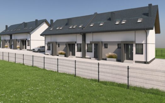 Szeregowiec dwupoziomowy 60 m² + ogródek + strych