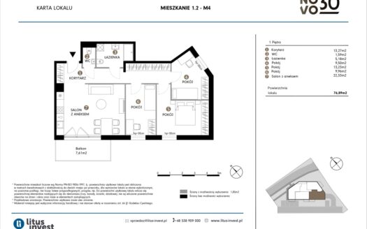 4-POKOJOWE MIESZKANIE W INWESTYCJI NOVO 30– JASIEŃ