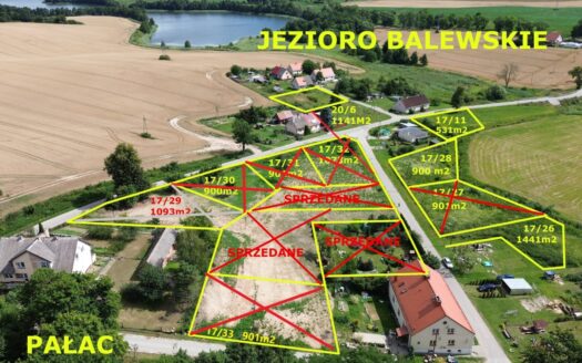 UZBROJONA Działka budowlana nad jeziorem Balewo