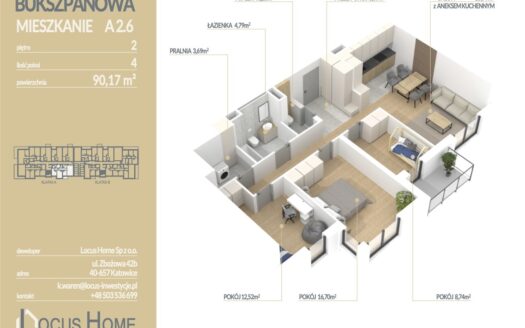 Mieszkanie 4-pokojowe Katowice ulica Bukszpanowa