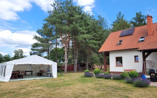 Gotowy biznes: 1,5ha: staw + 2 domki 35m2 + dom