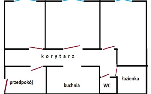 sprzedam M4 77m 3 pok.rozkładowe po remoncie
