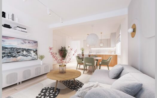 Nowe mieszkanie dwupoziomowe z widokiem na góry.