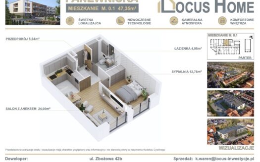 Nowoczesne 2-pokojowe mieszkanie z OGRÓDKIEM