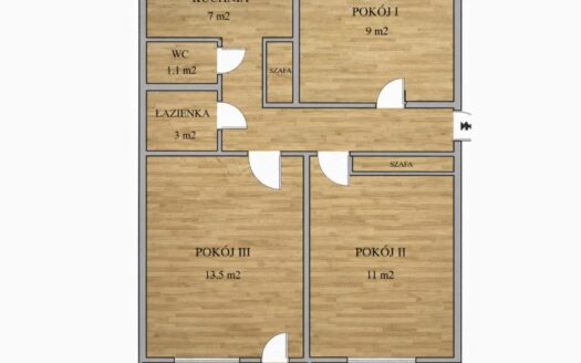 Mieszkanie 3-pokojowe obok centrum do remontu