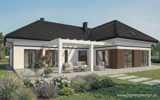 Dom parterowy z poddaszem antresolą