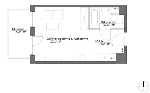Funkcjonalna kawalerka – niska zabudowa, zieleń