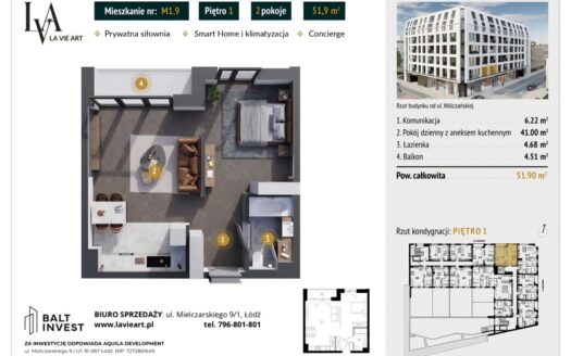 Wyjątkowy Apartament Inwestycja LA VIE ART Łódź