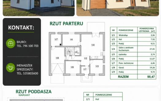 Domy od 52 do 152m2 – różny przedział cenowy