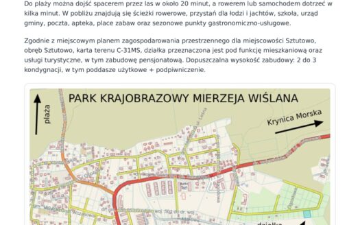 Działka budowlana blisko morza, Sztutowo-pomorskie